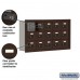 Salsbury Cell Phone Storage Locker - 3 Door High Unit (5 Inch Deep Compartments) - 15 A Doors - Bronze - Recessed Mounted - Resettable Combination Locks  19035-15ZRC